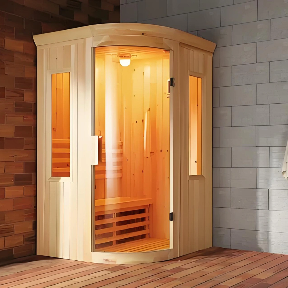 User-selected compact timber sauna room