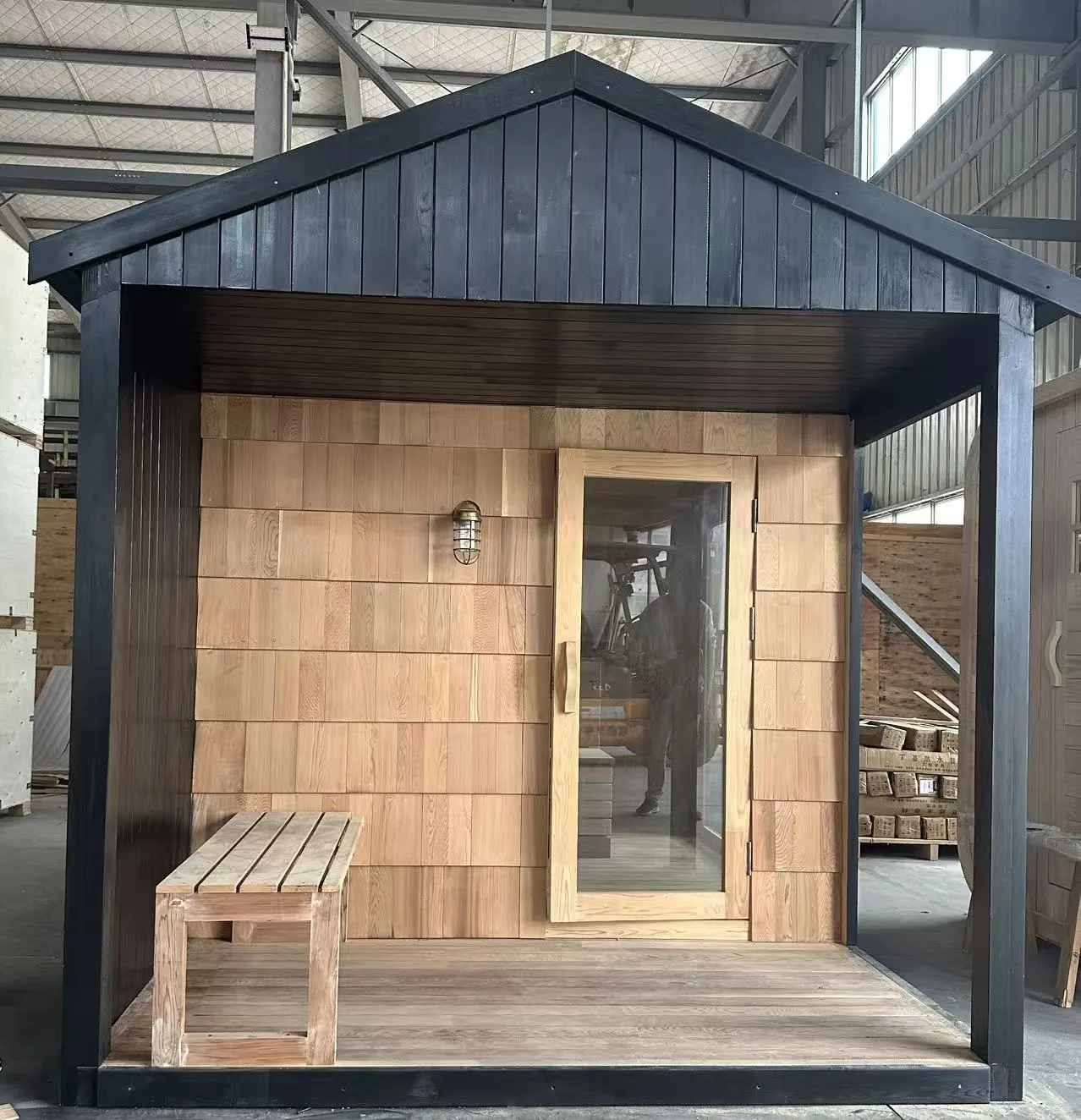Outdoor sauna exterior
