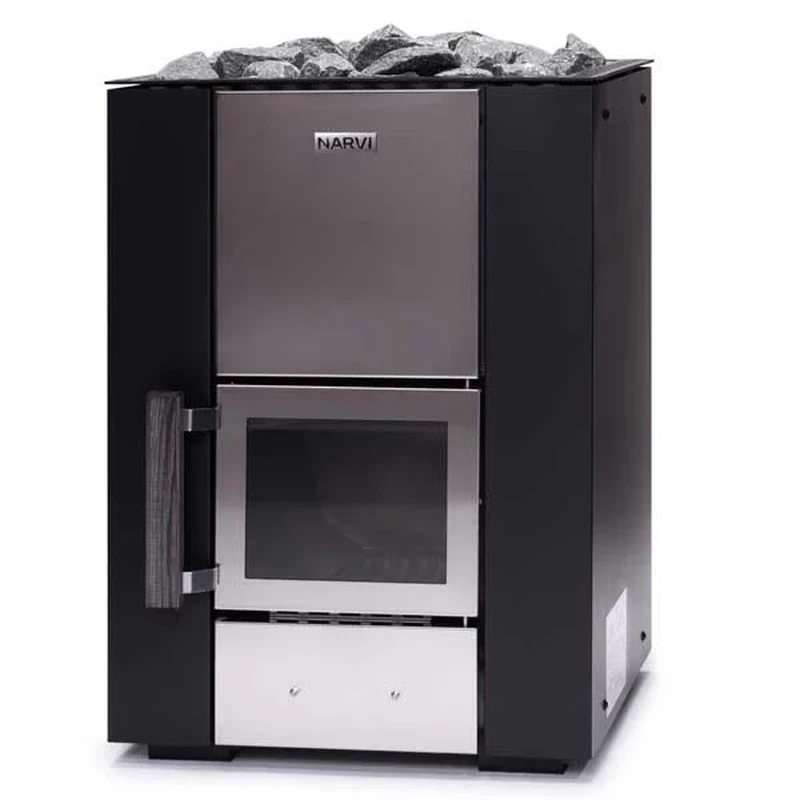 Wood Burning Heater NARVI Kuru incl. rocks