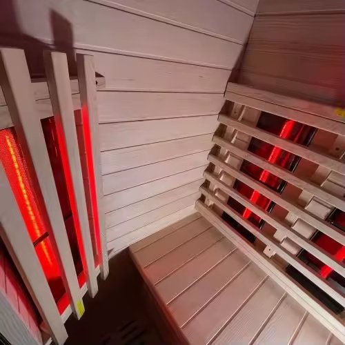 Compact Indoor Infrared Sauna with Glass Door