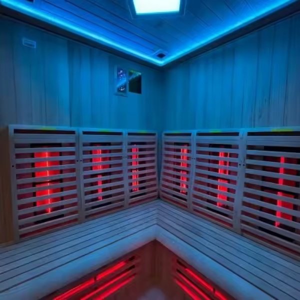 Corner Infrared Sauna with Glass Front