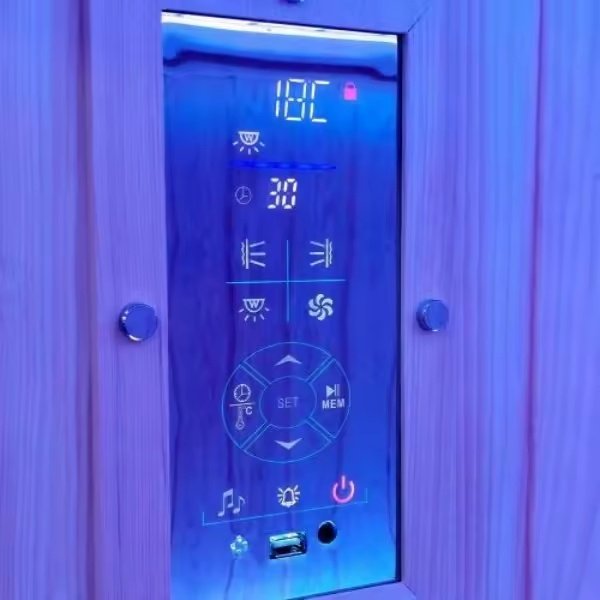 Corner Infrared Sauna with Glass Front