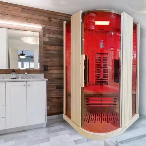 Curved Glass Indoor Infrared Sauna