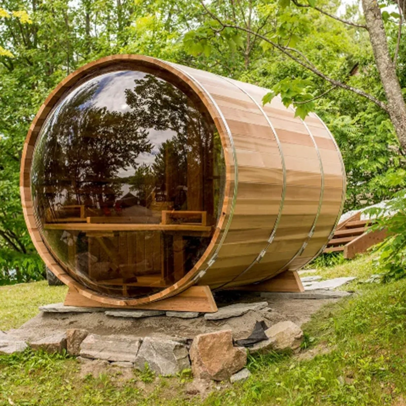 Panoramic Outdoor Barrel Sauna